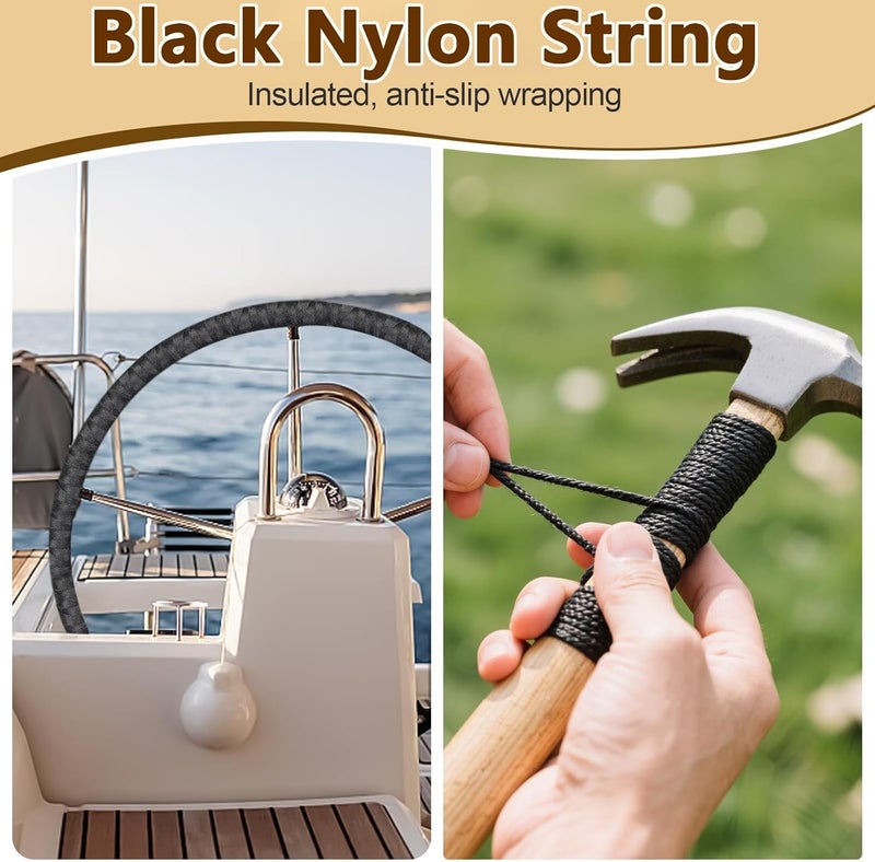 ANMOFLY Black Nylon String,1000ft 2mm UV-Resistant Nylon Cord Twine for Garden,Tomato,Climbing Plant,Tie Floristry,Fishing,Wrapping,Camping and Outdoor Survival,Netting Home Improvement - Image 3